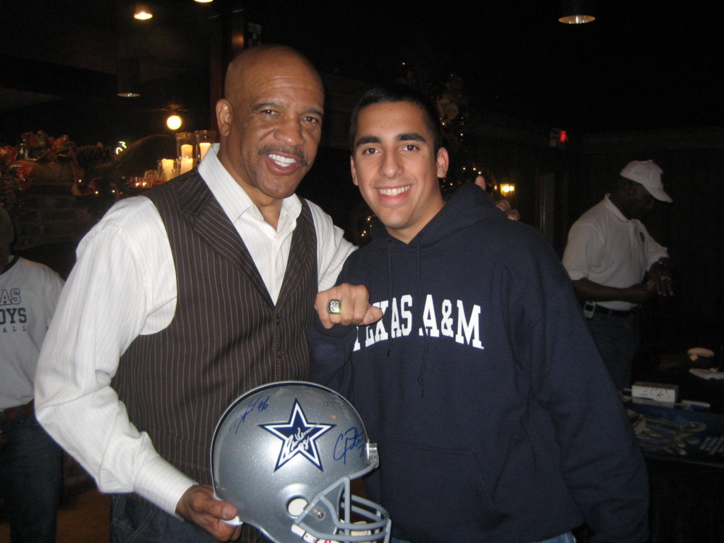 Drew Pearson and I on December 19th, 2008...the night before the Cowboys final game in Texas Stadium.
