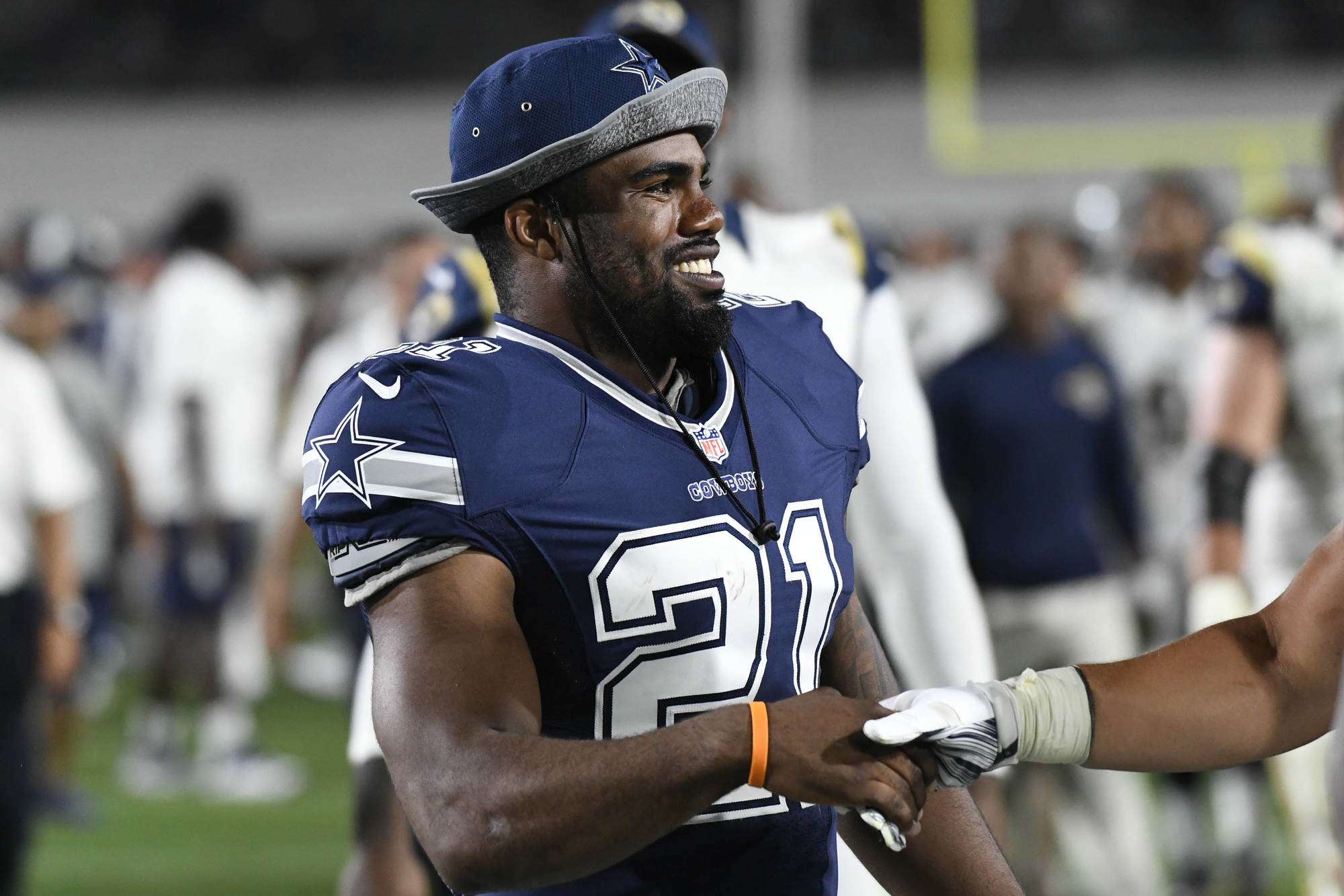 Cowboys' running back Ezekiel Elliott is set to suit up and play f...