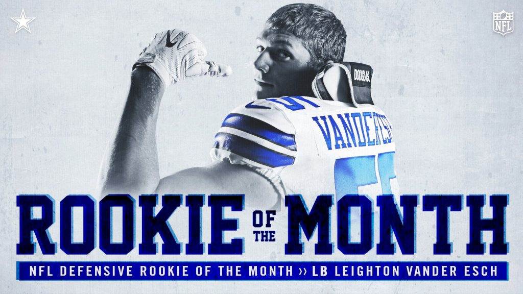 Cowboys LB Vander Esch Named November Defensive Rookie of the Month