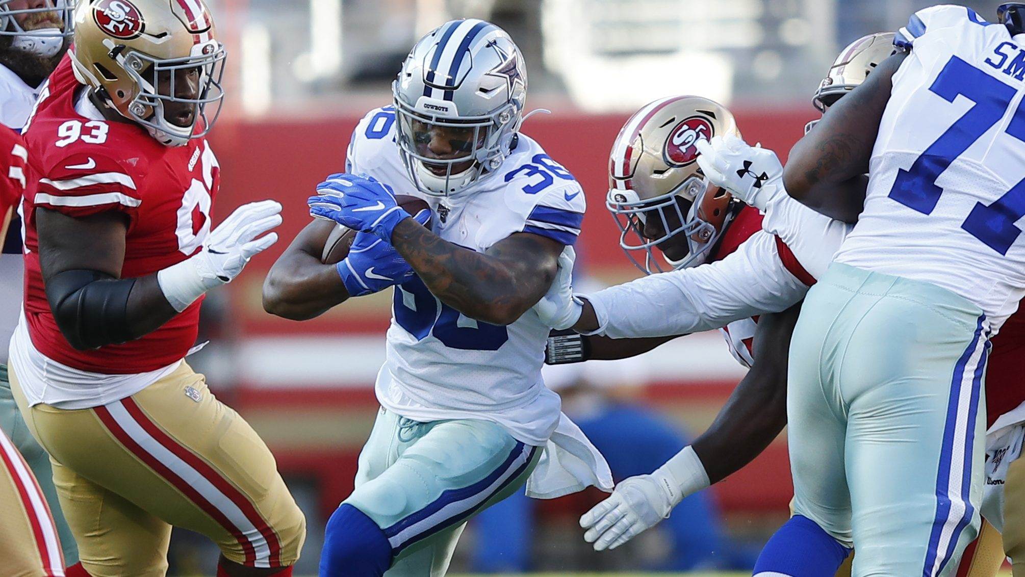 Dallas Cowboys linebacker Luke Gifford (57) is seen during an NFL