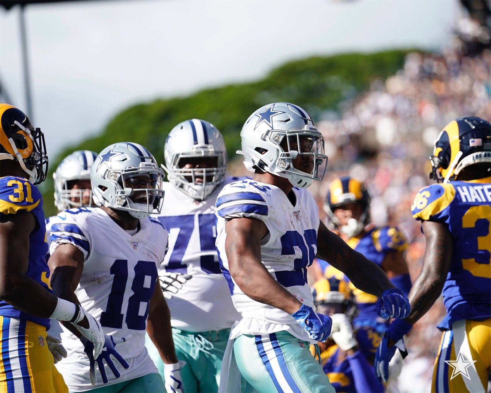 Dallas Cowboys rookie running back Tony Pollard (36) participates in drills  during a NFL football mini camp at the team's training facility in Frisco,  Texas, Friday, May 10, 2019. (AP Photo/Tony Gutierrez