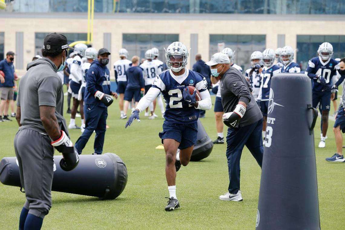 Dallas Cowboys cornerback Kelvin Joseph at NFL football training