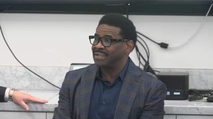 “This sickens me” Michael Irvin emotional during press conference about Marriott case