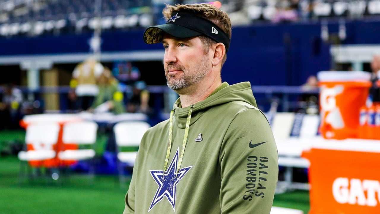 Offensive Coordinator Brian Schottenheimer in Dallas Cowboys gear