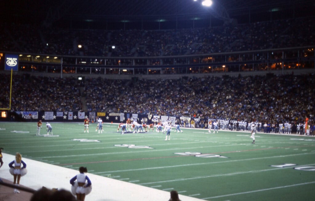 The Dallas Cowboys hosted the Kansas City Chiefs in a Nov. 1983 contest wn by Dallas, 41-21. Photo by Richard Paolinelli.