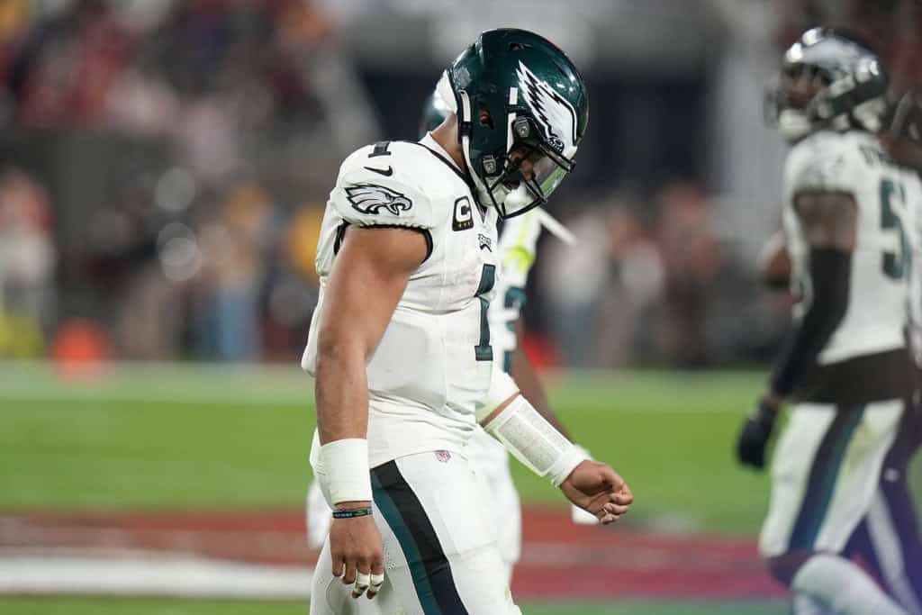 Dak Prescott Gives Cowboys the Edge Over Most at Quarterback in 2026 Jalen Hurts walks off the field as Dak Prescott remains part of the Cowboys quarterback advantage in 2026