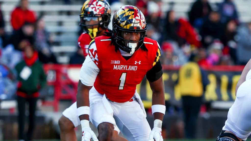 Jaishawn Barham lines up at linebacker for Maryland before returning to his roots with the Dallas Cowboys.
