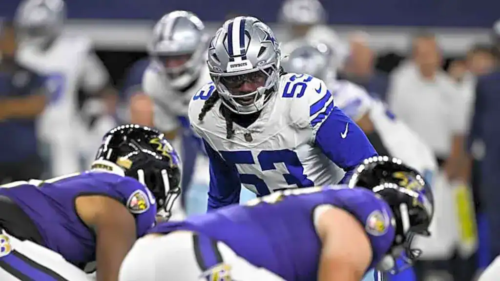 James Houston lines up for the Cowboys against the Ravens as Dallas looks for more pass-rush answers in 2026.