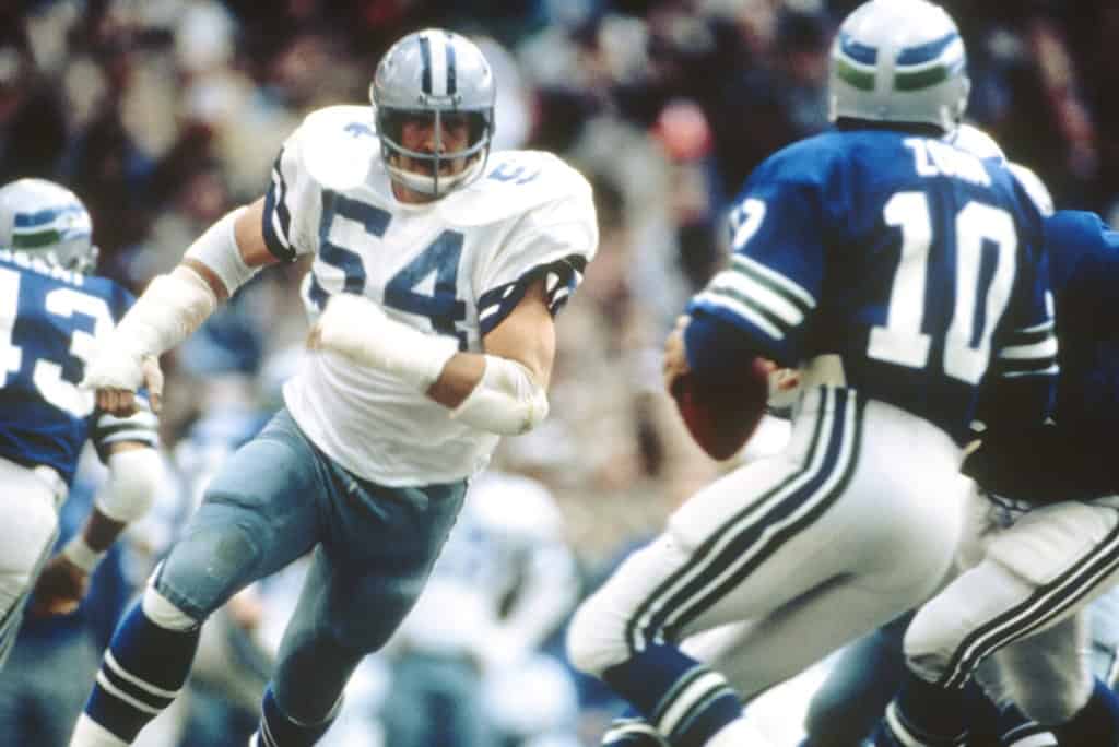 Cowboys Meanest All-Time Defense:11 Players to Bring Punishment Randy White charges through the line for Cowboys Meanest All-Time Defense: 11 Players to Bring Punishment