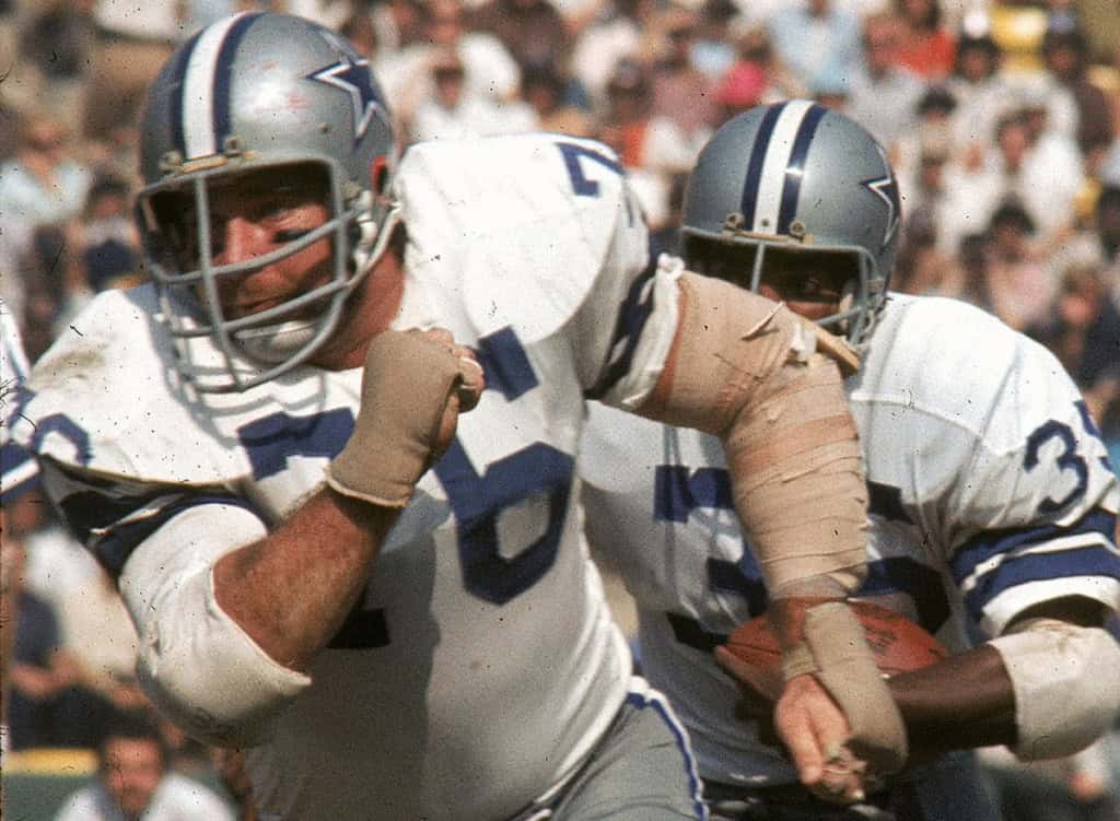 10 Dallas Cowboys Hall of Fame Snubs Who Deserve Canton: Nos. 10-6 John Niland blocking for the Dallas Cowboys, a dominant offensive lineman among the Cowboys Hall of Fame snubs.