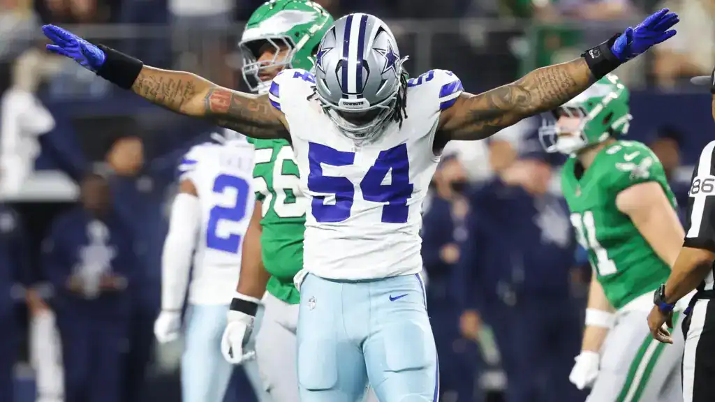 Greg Ellis Exposed the Risk in the Cowboys' 2026 Defensive Switch Dallas Cowboys defensive end Sam Williams celebrates during a game as questions grow around the team’s 2026 defensive switch.