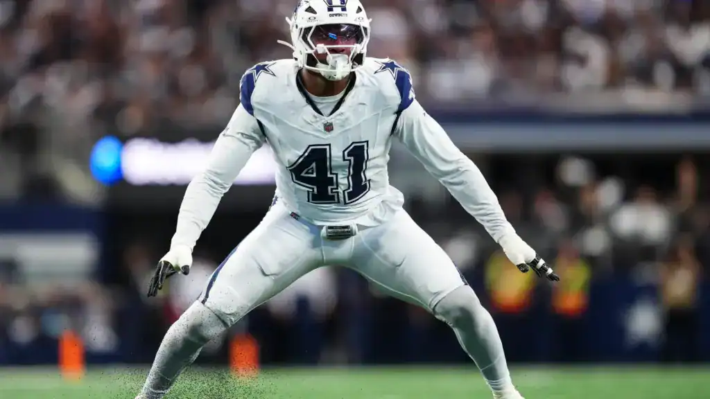 Donovan Ezeiruaku lines up on defense as the Cowboys pass rush is measured against the rest of the roster.