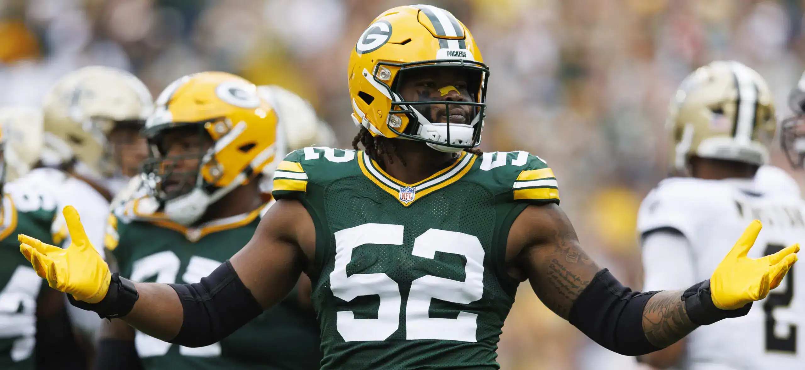 Rashan Gary reacts in a Green Bay Packers uniform as the Cowboys look better off after moving on from the Micah Parsons drama