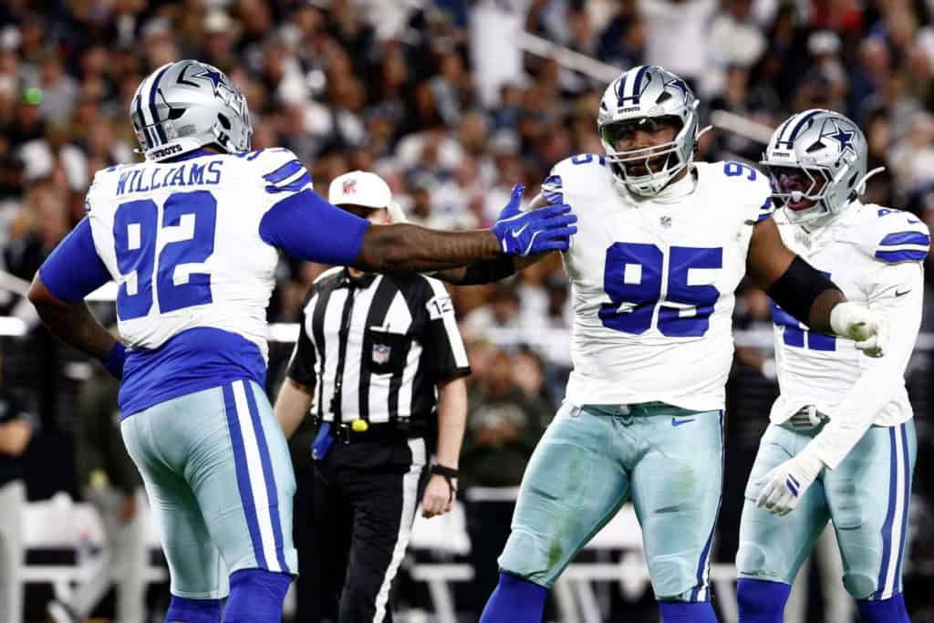 Cowboys defensive linemen Williams and Clark celebrate as Dallas looks better off after moving on from Micah Parsons