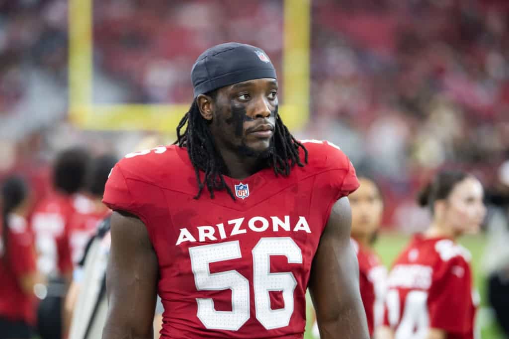Cowboys Edge Trade Targets: 5 Names to Watch Arizona Cardinals defensive lineman Darius Robinson stands on the sideline. Robinson is a possible Dallas Cowboys trade target.
