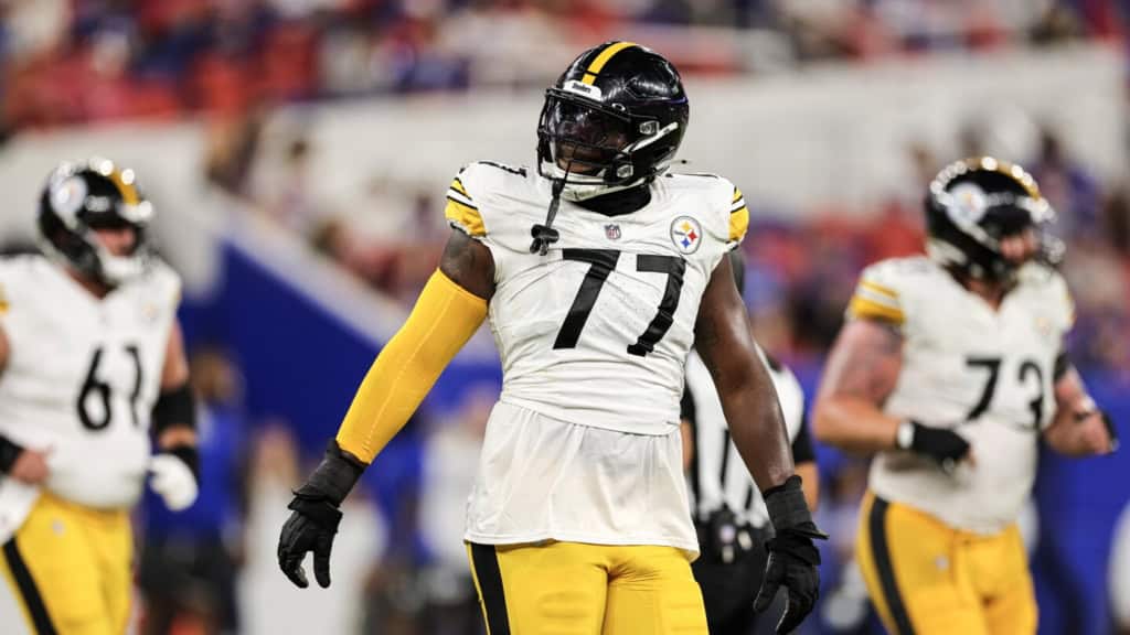 Dallas Cowboys tackle Broderick Jones could get a look at left guard after the Tyler Smith injury. 