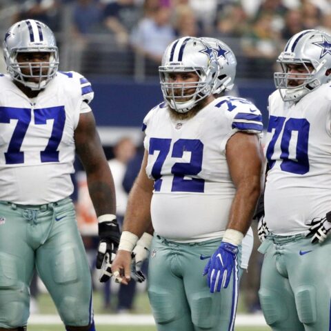 Tyron Smith, Zack Martin, Travis Frederick, offensive line