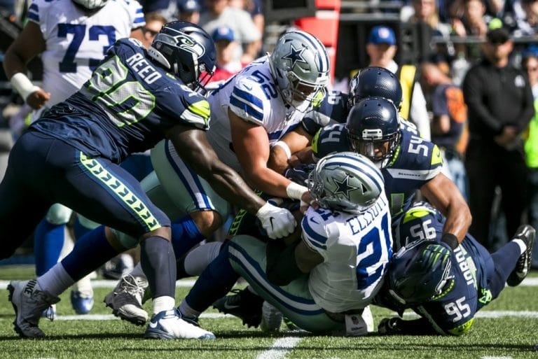 Ezekiel Elliott, Connor Williams, Seahawks