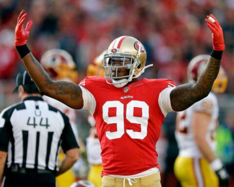 Aldon Smith Works on His Hands in Training Video