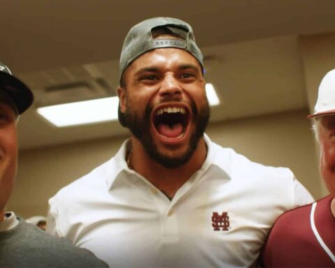 Watch: Dak Prescott Congratulates Mississippi State after College World Series Title