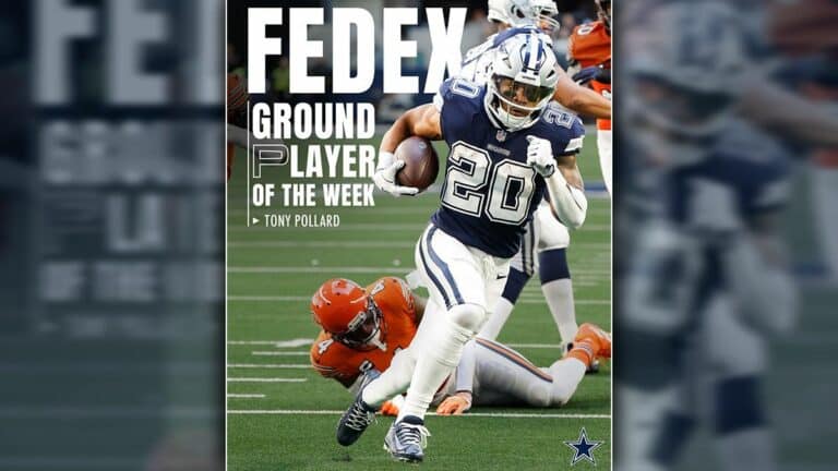 Tony Pollard voted week 8 FedEx Ground Player of the Week