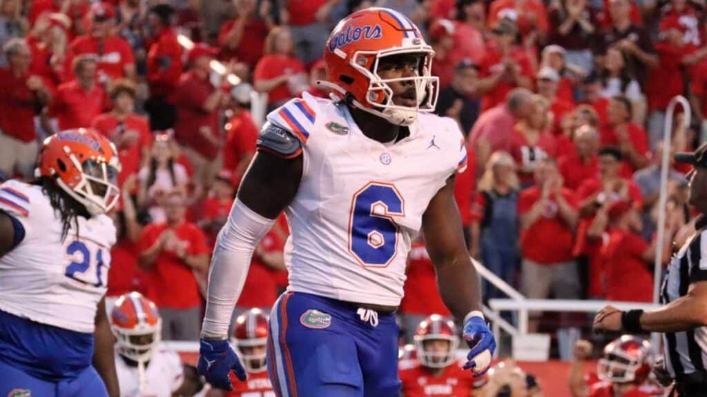Dallas Cowboys linebacker Shemar James in his Florida Gators uniform. 1 Florida Standout Who Could Elevate the Cowboys In 2025