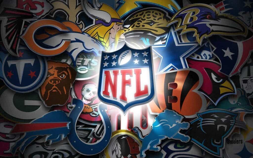Picture with the NFL logo in the center surrounded by all the NFL team logos. Quarterback Mystery: Who's Really the Better Star?