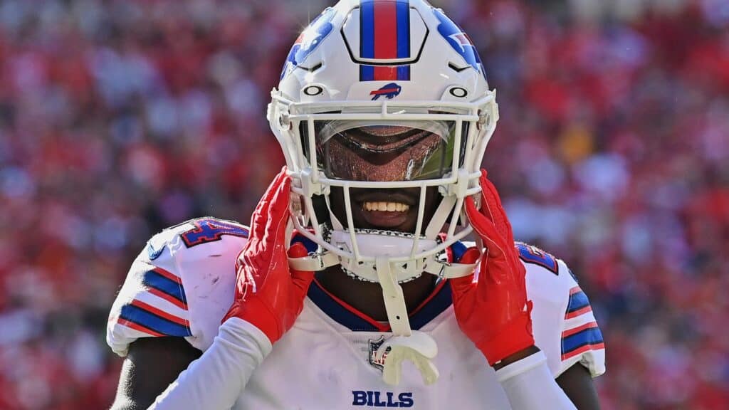 Dallas Cowboys cornerback Kaiir Elam on the field for his previous team the Buffalo Bills. Cowboys' Secondary + Pass Rush = A Surprise 2025 Powerhouse